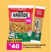 Game Pasta Grande Spaghetti Or Macaroni-For Any 3 x 500g offer