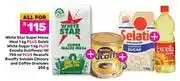 Game White Star Super Maize Meal-1Kg Plus Selati White Sugar 1Kg Plus Excella Sunflower Oil 750ml-All For offer