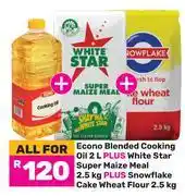 Game Econo Blended Cooking Oil 2L Plus White Star Super Maize Meal 2.5Kg-All For offer