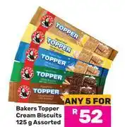 Game Bakers Topper Cream Biscuits Assorted-For 5 x 125g offer