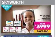 Game Skyworth 42 (106cm) FHD Smart Google TV 42E6500G offer