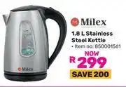 Game Milex 1.8L Stainless Steel Kettle offer