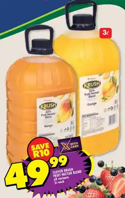 Shoprite Clover krush fruit nectar blend all variants offer