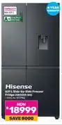Game Hisense 631L Side By Side Freezer/Fridge H800SB-WD offer