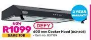 Game Defy 600mm Cooker Hood DCH60B offer