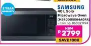 Game Samsung 40L Solo Microwave Oven MS40DG5504AGFA offer