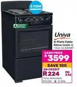 Game Univa 4 Plate Cable Stove U405-1 offer