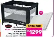 Game Chelino Lilo Camp Cot Plus Little One Camp Cot Mattress 970 x 670 x 60cm-Both For offer
