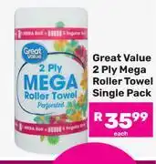 Game Great Value 2 Ply Mega Roller Towels Single Pack-Each offer