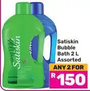 Game Satiskin Bubble Bath Assorted-For 2 x 2L offer