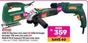 Game Ryobi 400W Jigsaw HJ-400 Or 650W Angle Grinder 115mm HG-655 Or 550W Drill Impact 10mm HID-550-Each offer