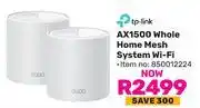 Game TP-Link AX1500 Whole Home Mesh System WiFi offer
