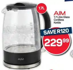 Pick n Pay Hypermarket AIM Glass Cordless Kettle offer