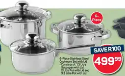 Pick n Pay Hypermarket Stainless Steel Cookware Set with Lid offer