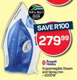 Pick n Pay Hypermarket Russell Hobbs Supremeglide Steam and Spray Iron offer