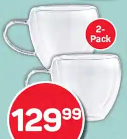 Pick n Pay Hypermarket Double Wall Glass Mug Set offer