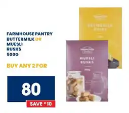 Econo Foods Farmhouse pantry buttermilk or muesli rusks offer