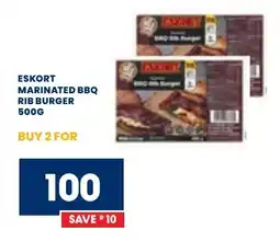 Econo Foods Eskort marinated bbq rib burger offer