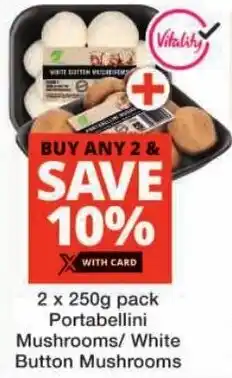Checkers Portabellini Mushrooms/ White Button Mushrooms offer