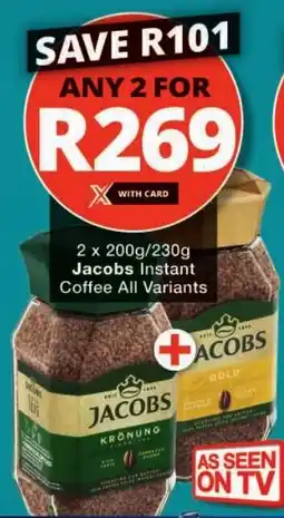 Checkers Jacobs Instant Coffee All Variants offer