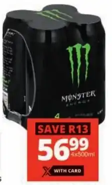 Checkers Monster Energy Drink Cans All Variants offer