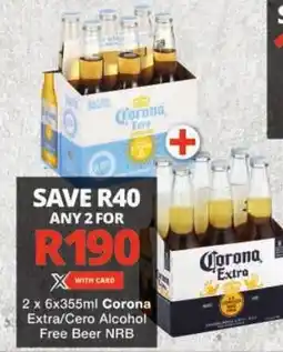 Checkers Corona Extra/ Cero Alcohol Free Beer NRB offer