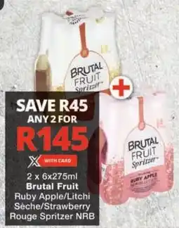 Checkers Brutal Fruit Ruby Apple/ Litchi Sèche/ Strawberry Rouge Spritzer NRB offer
