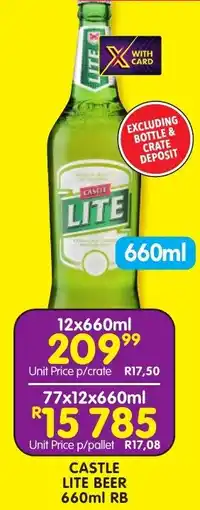 Shoprite Liquor Castle lite beer rb offer