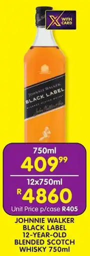 Shoprite Liquor Johnnie walker black label 12-year-old blended scotch whisky offer