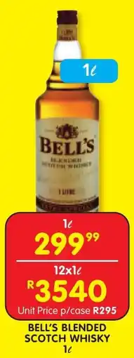 Shoprite Liquor Bell's blended scotch whisky offer