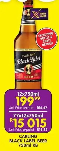 Shoprite Liquor Carling black label beer rb offer