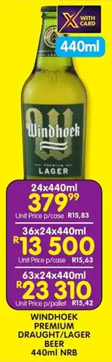 Shoprite Liquor Windhoek premium draught/ lager beer nrb offer