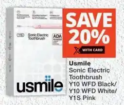 MediRite Usmile Sonic Electric Toothbrush Y10 WFD Black/ Y10 WFD White/ Y1S Pink offer