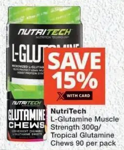 MediRite NutriTech L-Glutamine Muscle Strength/ Tropical Glutamine Chews offer