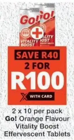 MediRite Go! Orange Flavour Vitality Boost Effervescent Tablets offer