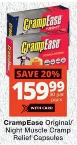 MediRite CrampEase Original/ Night Muscle Cramp Relief Capsules offer
