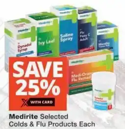 MediRite Medirite Selected Colds & Flu Products Each offer