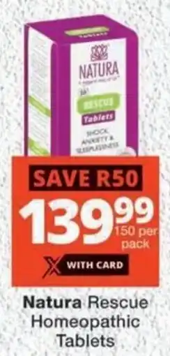 MediRite Natura Rescue Homeopathic Tablets offer