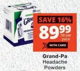 MediRite Grand-Pa Headache Powders offer