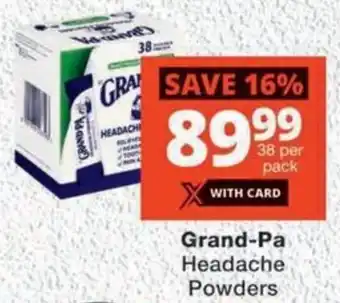 MediRite Grand-Pa Headache Powders offer