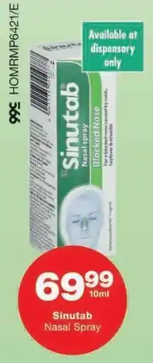 MediRite Sinutab Nasal Spray offer