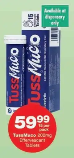 MediRite TussMuco 200mg Effervescent Tablets offer