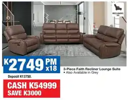 OK Furniture Faith Recliner Lounge Suite offer