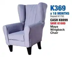 OK Furniture Maya Wingback Chair offer
