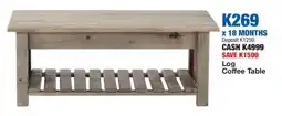 OK Furniture Log Coffee Table offer