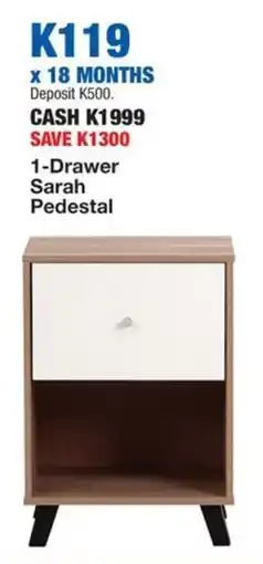 OK Furniture 1-Drawer Sarah Pedestal offer