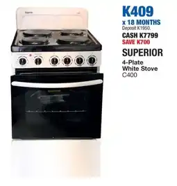 OK Furniture Superior 4-Plate White Stove offer