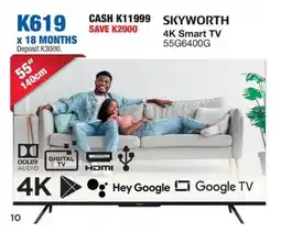 OK Furniture SKYWORTH 4K Smart TV offer