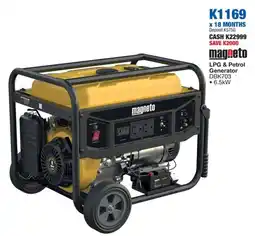 OK Furniture Magneto LPG & Petrol Generator offer
