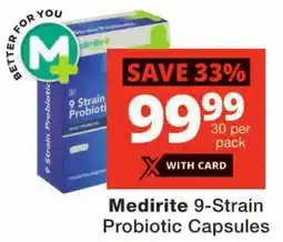 Checkers Medirite 9-Strain Probiotic Capsules offer